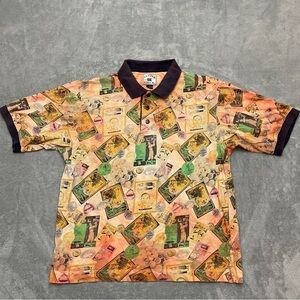 Vintage Cutter and Buck Golf All over Print Polo Men's Large